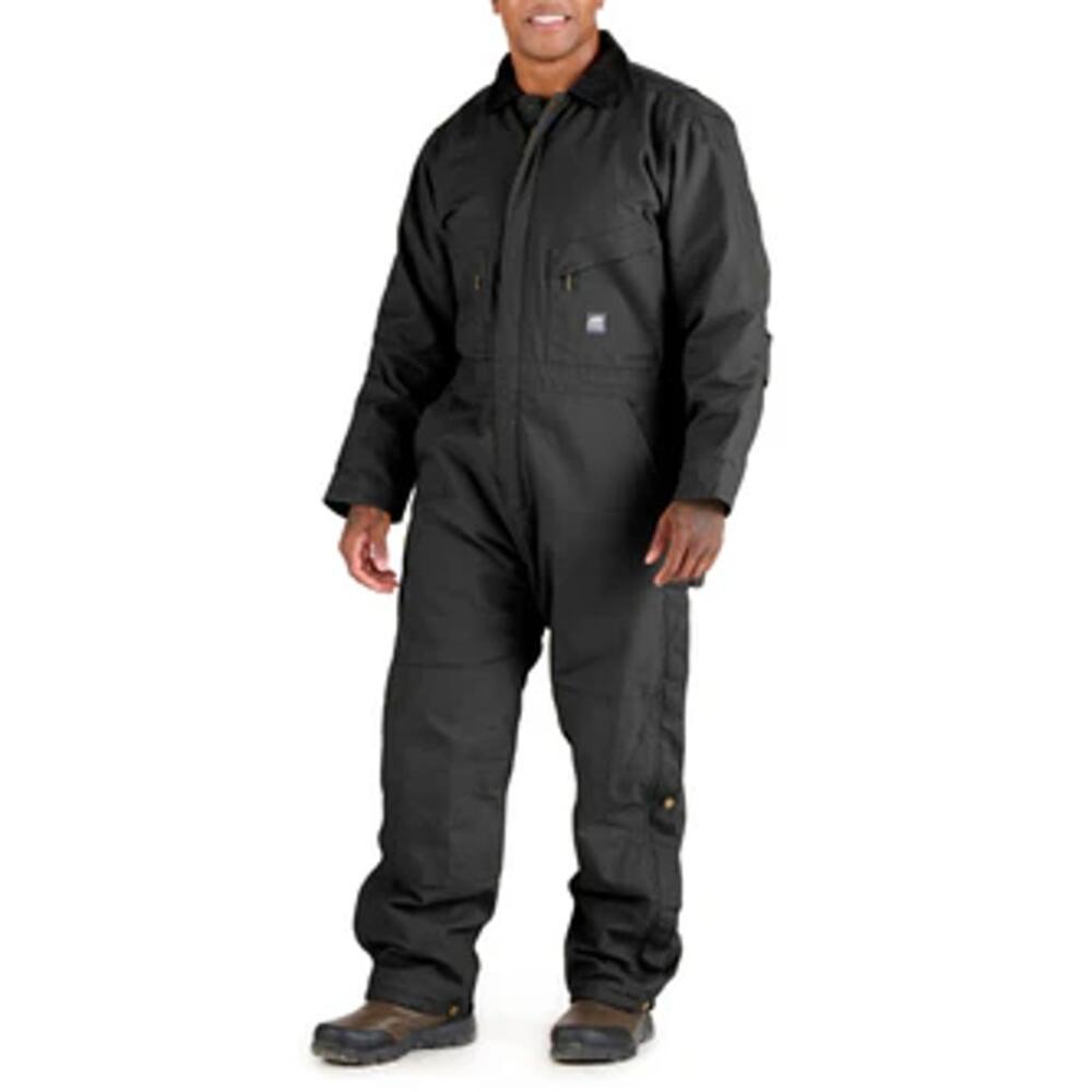 Berne Duck Insulated Coverall Men's Black Heritage Size L Tall